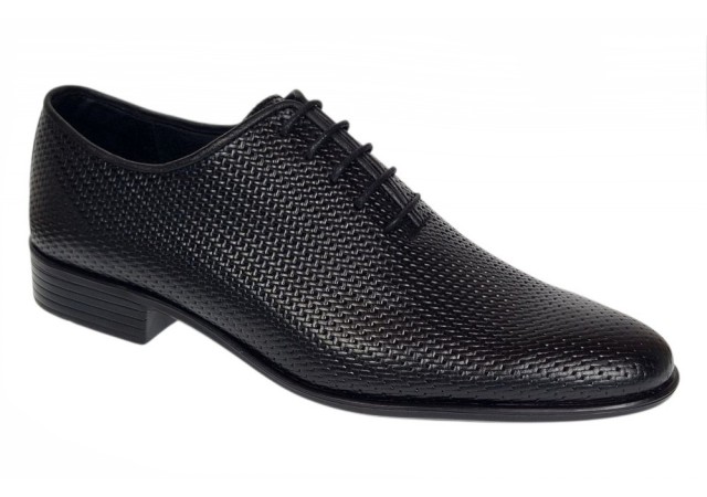 Pantofi barbati eleganti din piele naturala de culoare negru lac - GKR200LN